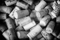 Wine corks - black and white Royalty Free Stock Photo