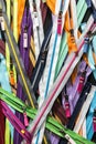 Lots of zippers for clothes of different size