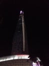 Lotte world tower at night Royalty Free Stock Photo