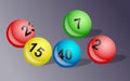 Lottery balls Royalty Free Stock Photo