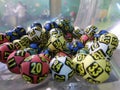Lottery balls during extraction Royalty Free Stock Photo