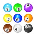 Lottery Balls Gambling Game Accessories Set Vector Royalty Free Stock Photo