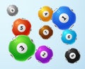 Lottery balls, sports lotto game vector concept