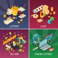 Lottery Concept Icons Set Royalty Free Stock Photo