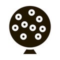 Lottery Drum Icon Vector Glyph Illustration