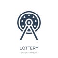 lottery icon in trendy design style. lottery icon isolated on white background. lottery vector icon simple and modern flat symbol