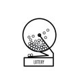 Lottery icon vector