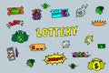 Lottery icons set