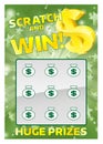 Lottery Instant Scratch Card Royalty Free Stock Photo