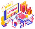Lottery Isometric Design Concept Set