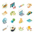 Lottery Isometric Icons Set Royalty Free Stock Photo