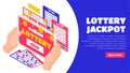 Lottery Jackpot Isometric Landing Page