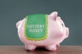 Lottery money piggy bank