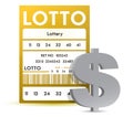 Lottery ticket with dollar sign