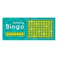 Lottery ticket for drawing money, prizes. Bingo game with numbers.