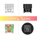 Lottery ticket vending machine icon