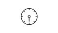 Clock animation on a white background