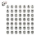 49 lotto balls isolated