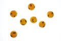 Lotto balls with number on white background