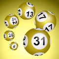 Lotto balls on a white background