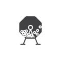 Lotto machine icon vector