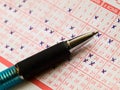 Lotto and pen Royalty Free Stock Photo