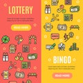 Lotto Signs Banner Vecrtical Set. Vector