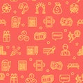 Lotto Signs Seamless Pattern Background. Vector