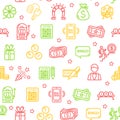 Lotto Signs Seamless Pattern Background. Vector