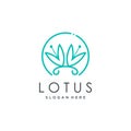 Lotus beauty logo design with creative concept
