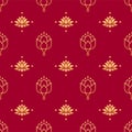 Lotus chinese floral seamless pattern flowers