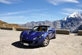 Lotus Elise and Alps view Royalty Free Stock Photo