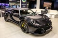 Lotus Exige Sport 350 sports car showcased at the Brussels Expo Autosalon motor show. Belgium - January 12, 2016