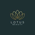 Lotus flower beauty salon and hair treatment logo