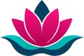 Lotus spa logo, Lotus Flower logo design inspiration Royalty Free Stock Photo