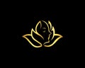 Lotus Flower Beauty Skin And Hair Salon Logo Royalty Free Stock Photo