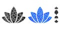 Lotus Flower Mosaic Icon of Circles