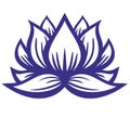 Lotus flower contour