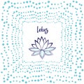 Lotus flower. Cute zen vector illustration. Royalty Free Stock Photo