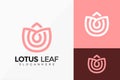 Lotus Flower with Drop Oil Logo Vector Design. Abstract emblem, designs concept, logos, logotype element for template Royalty Free Stock Photo