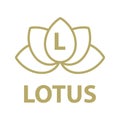 Lotus flower frame Royalty Free Stock Photo