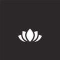 lotus flower icon. Filled lotus flower icon for website design and mobile, app development. lotus flower icon from filled sauna