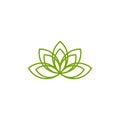 Lotus flower icon logo design vector template Royalty Free Stock Photo