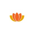 Lotus flower icon logo design vector template Royalty Free Stock Photo