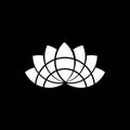 Lotus flower icon logo design vector template Royalty Free Stock Photo