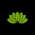 Lotus flower icon logo design vector template Royalty Free Stock Photo