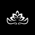 Lotus flower icon logo design vector template Royalty Free Stock Photo