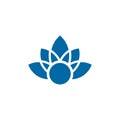 Lotus flower icon logo design vector template Royalty Free Stock Photo