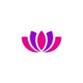 Lotus flower icon logo design template Royalty Free Stock Photo