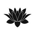 Lotus flower icon, simple style